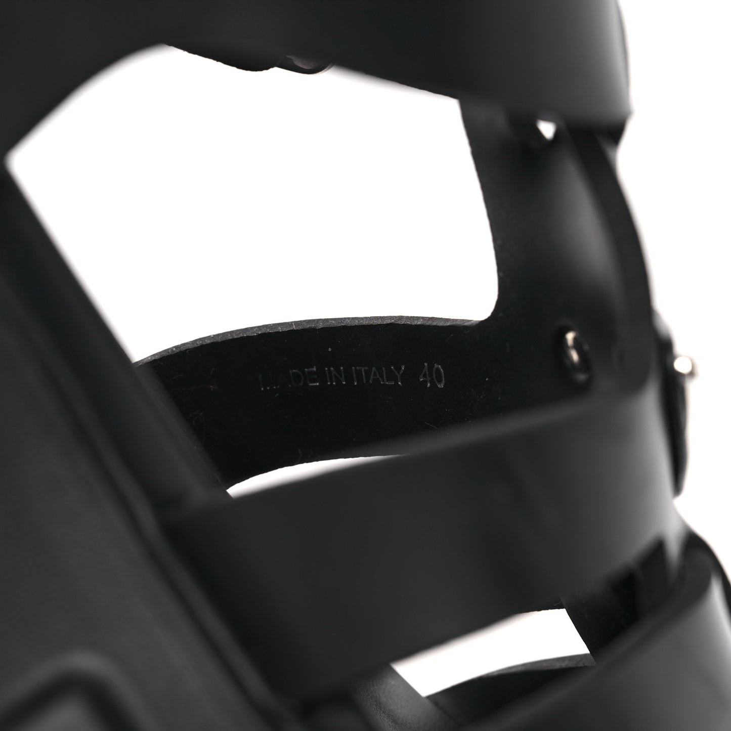 Foam Rubber Triangle Logo Monolith 55mm Cage Sandals 40 Black