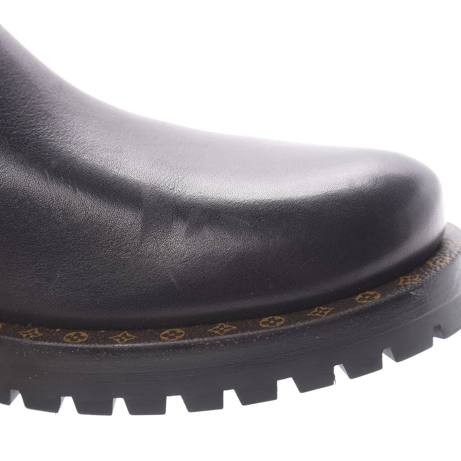 Louis Vuitton Calfskin Monogram Discovery Flat Ankle Boots 38.5 Black 8 of 8