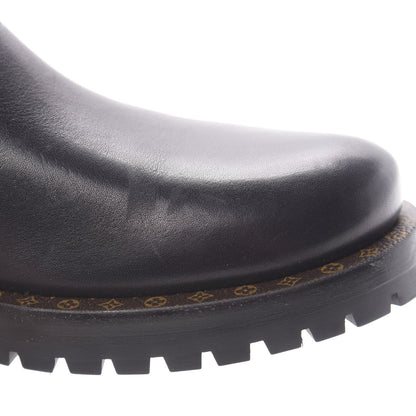 Louis Vuitton Calfskin Monogram Discovery Flat Ankle Boots 38.5 Black 8 of 8
