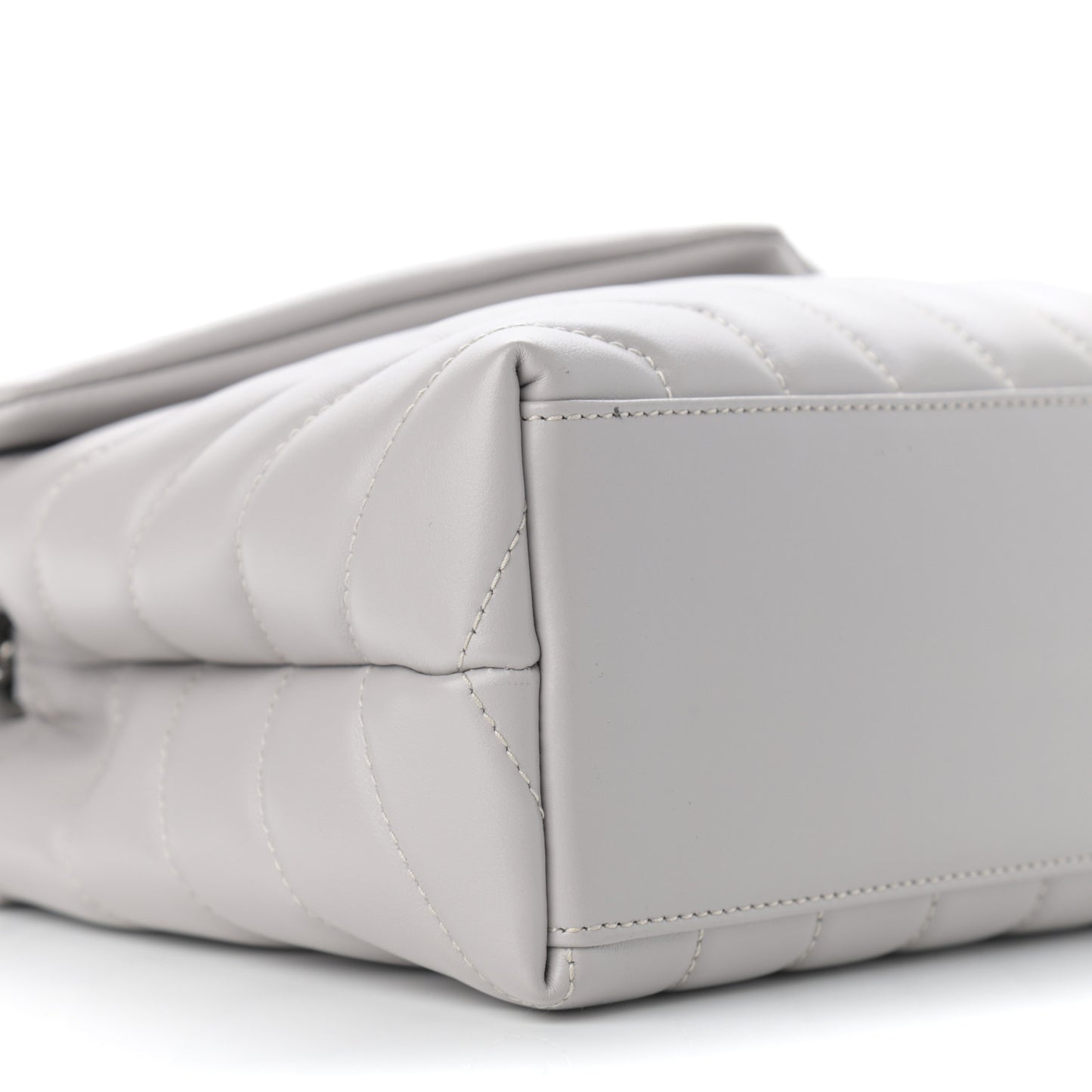 Calfskin Y Quilted Monogram Small Loulou Chain Satchel Granite