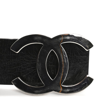 Chanel Patent Calfskin CC Reversible Belt 90 36 Black White 7 of 8