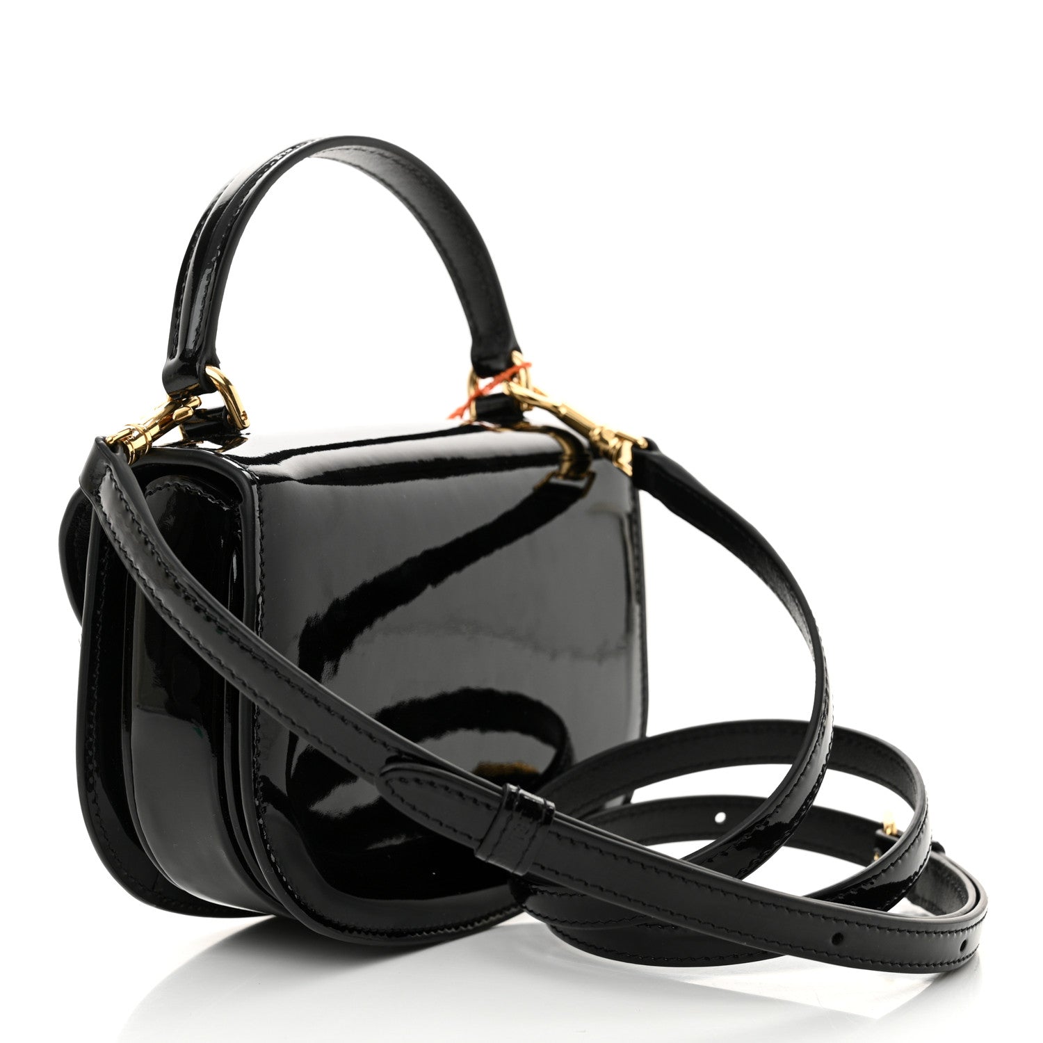 Celine Patent Calfskin Triomphe Mini Besace Clea Black 3 of 11