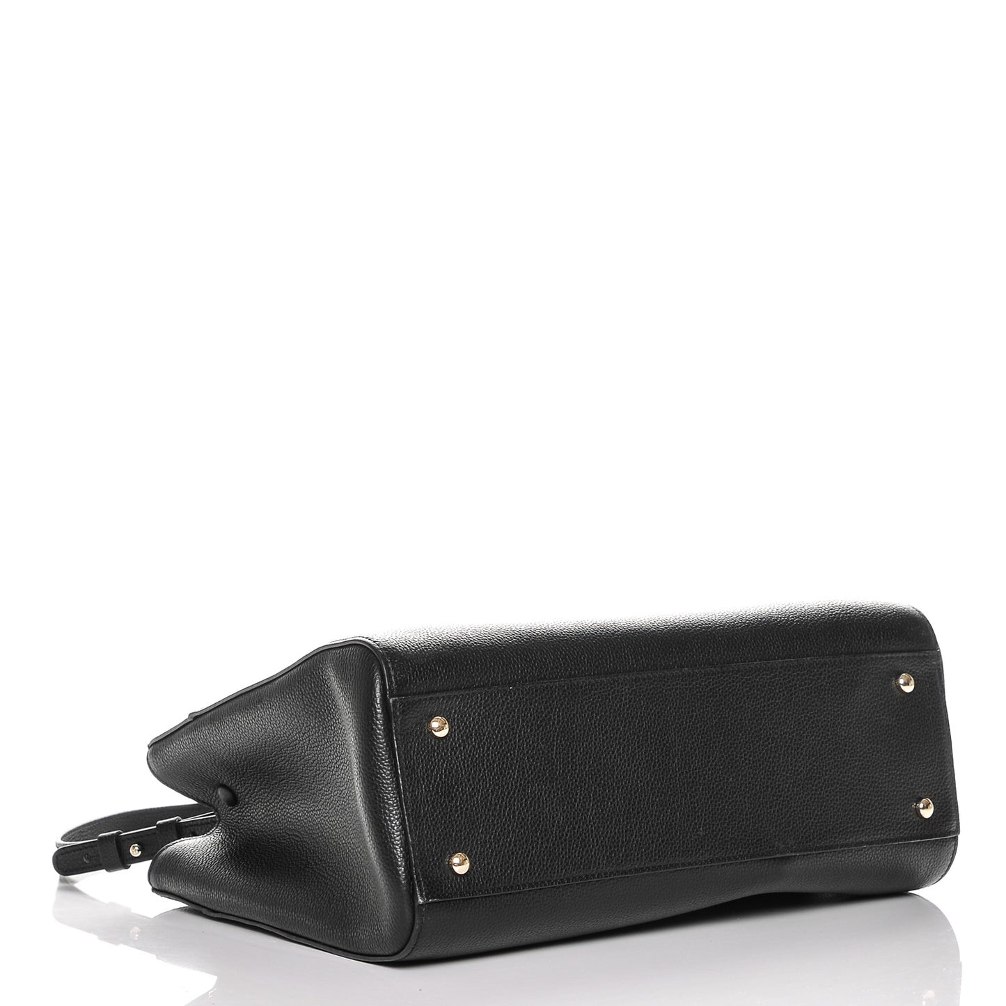 Grained Calfskin Small Neo Executive Shopper Tote Black