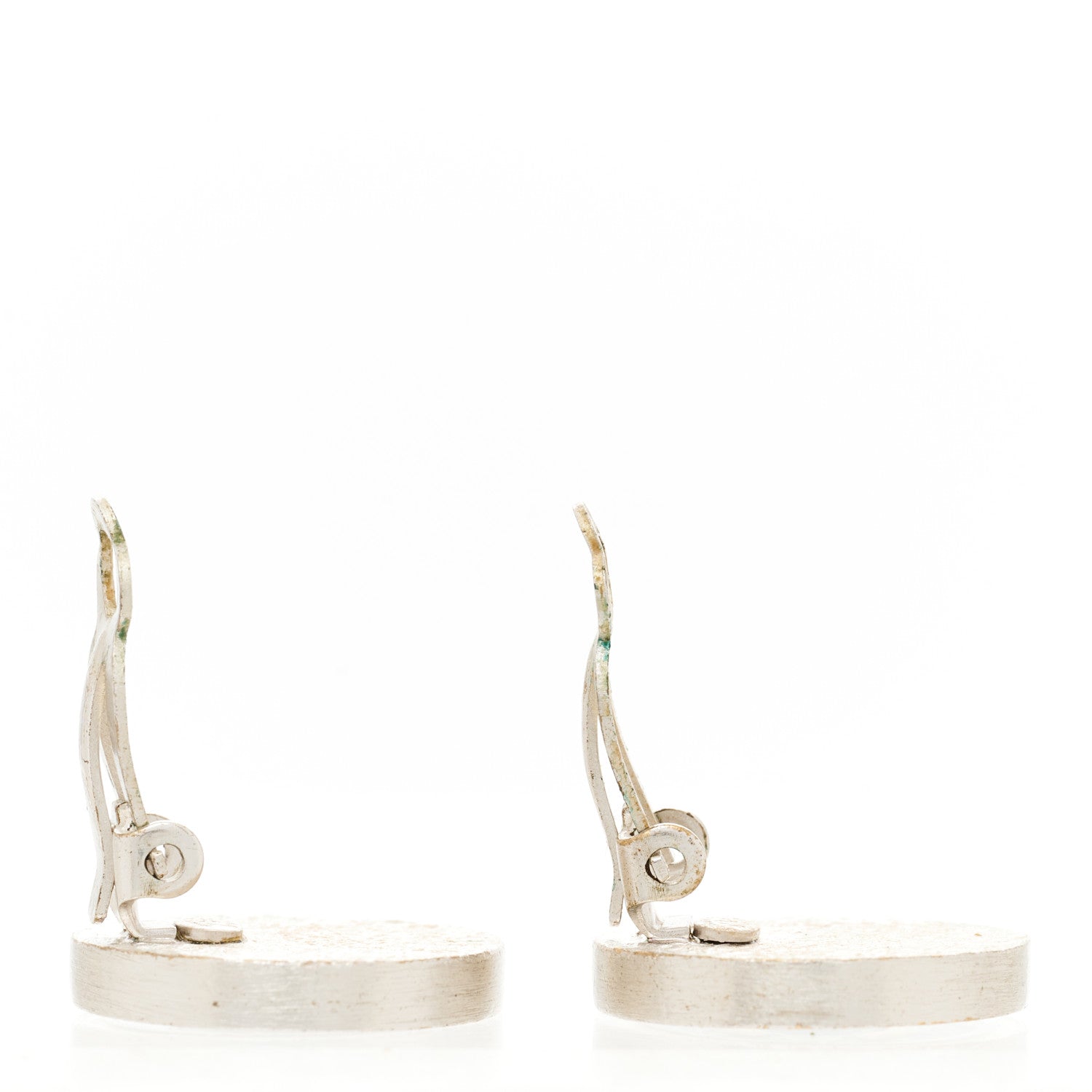 Chanel Resin CC Clip On Earrings Black White 3 of 5