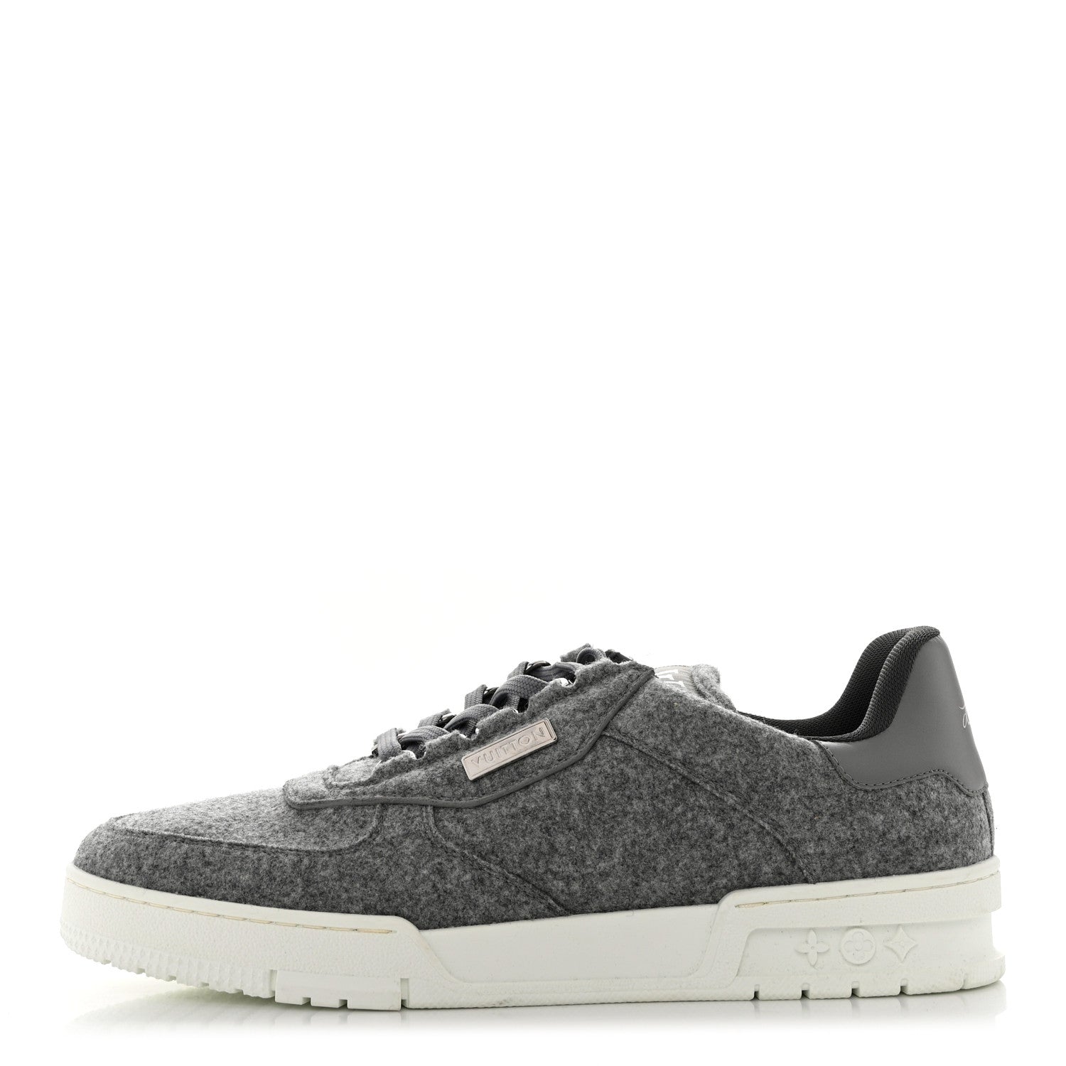 Louis Vuitton Wool Mens LV Trainer Sneakers 8 Grey 1 of 7