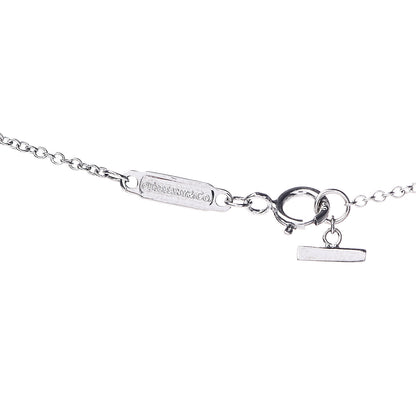 Tiffany 18K White Gold Diamond T Smile Pendant Necklace 4 of 4