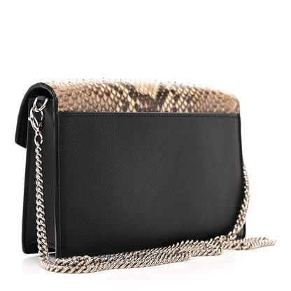 Louis Vuitton Soft Calfskin Snakeskin My Lockme Chain Pochette Black 2 of 11