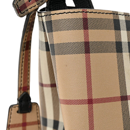 Burberry Haymarket Check Colours Small Lorne Bucket Crossbody Black 13 of 15