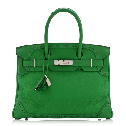 Hermes Togo Swift Ghillies Birkin 30 Bambou 1 of 13