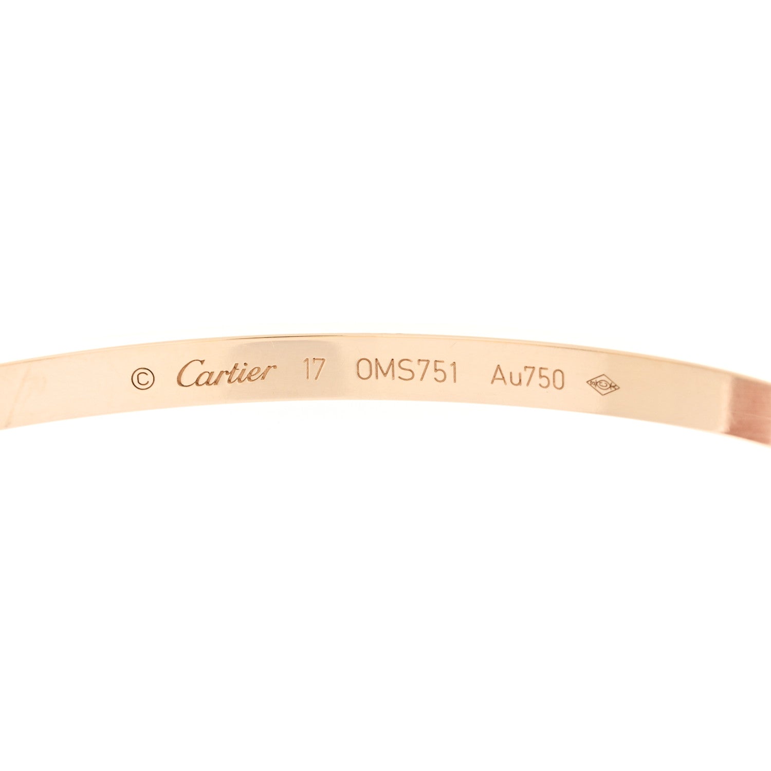 Cartier 18K Yellow Gold Small LOVE Bracelet 17 4 of 5