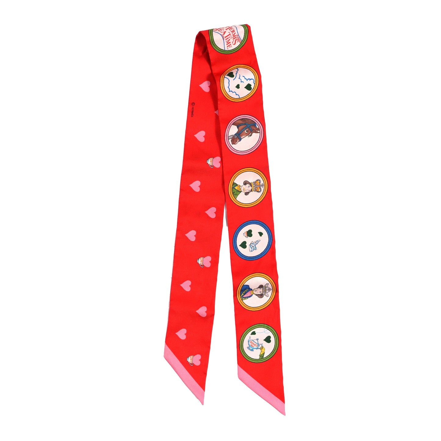 Silk Tea Time Twilly Rouge Vif Vert Multicolor