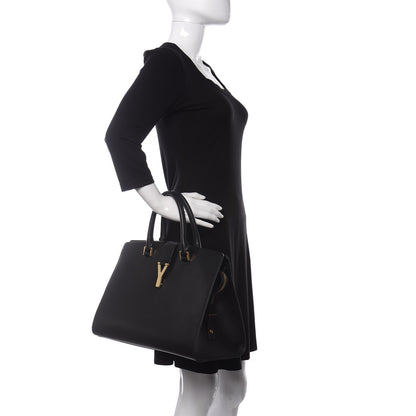 Saint Laurent Textured Calfskin Medium Classic Y Cabas Black 2 of 10