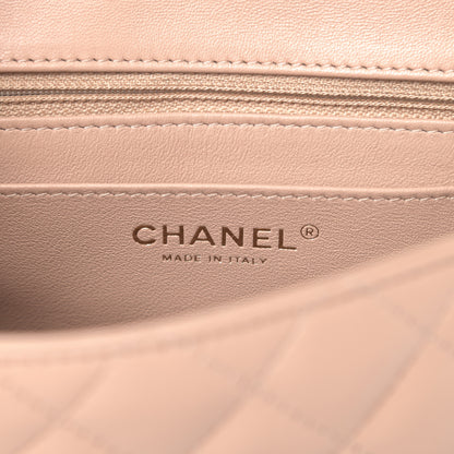 Chanel Lambskin Quilted Mini Square Flap Beige 7 of 9