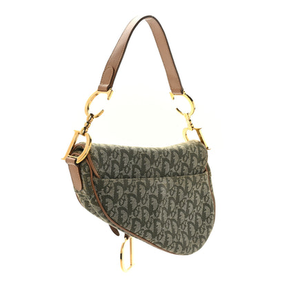 Christian Dior Monogram Saddle Bag Green 3 of 9