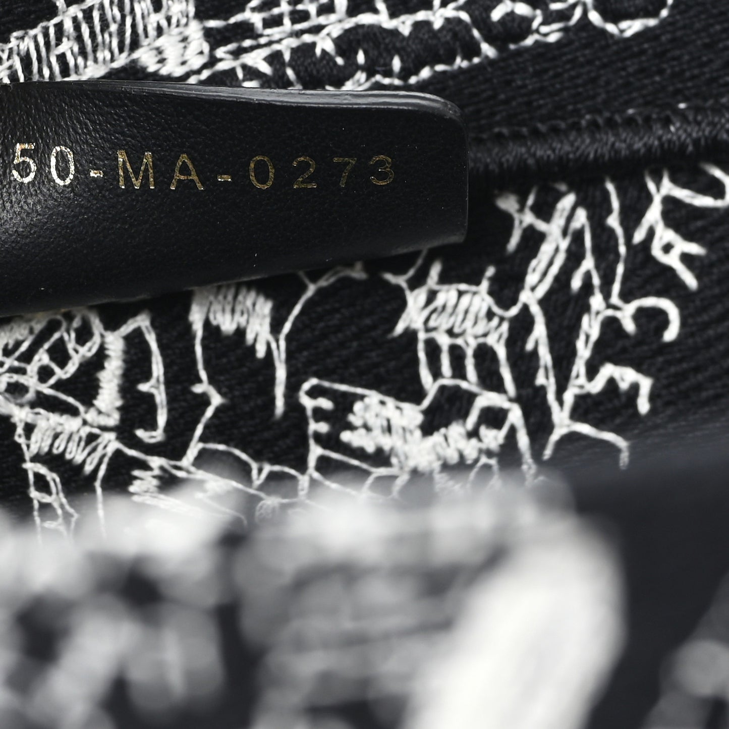 Canvas Embroidered Large Plan De Paris Book Tote Black White
