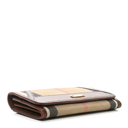 Burberry House Check Bridle Calfskin Penrose Continental Wallet Dark Tan 4 of 8