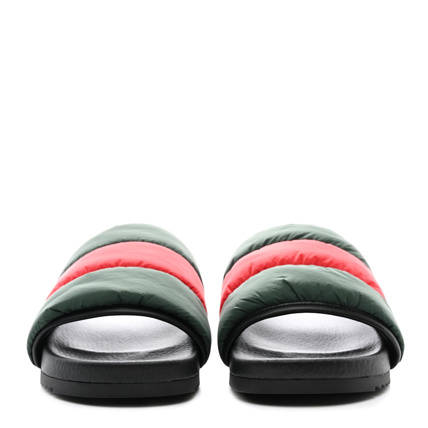 Nylon Web Womens Slide Sandals 37 Black Green Red