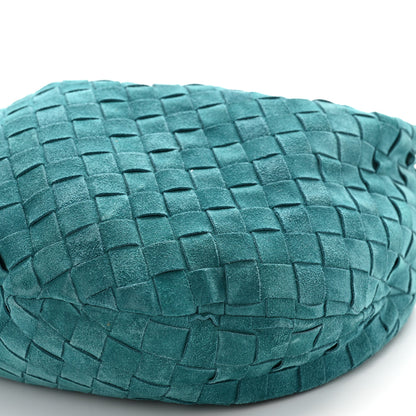 Bottega Veneta Suede Intrecciato Teen Jodie Hobo Petroleum Blue 10 of 10