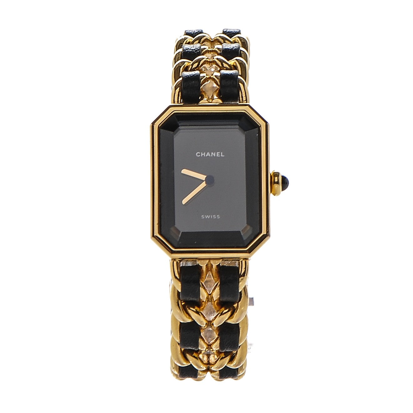 Chanel Stainless Steel Lambskin 20mm Chain Premiere Quartz Watch Gold M 1 of 5