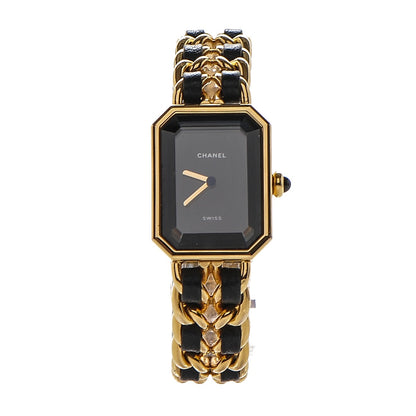 Chanel Stainless Steel Lambskin 20mm Chain Premiere Quartz Watch Gold M 1 of 5