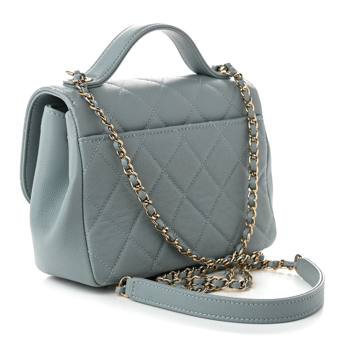 Chanel Caviar Quilted Small Business Affinity Flap Light Blue 2 of 10