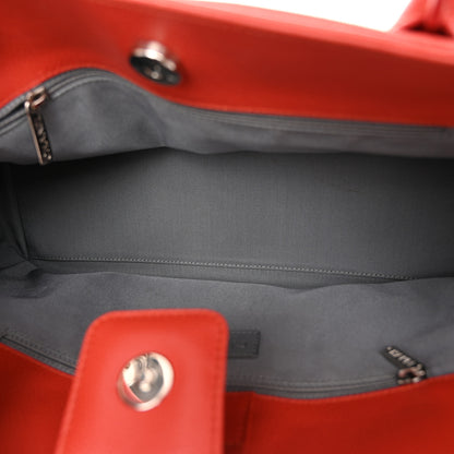 Chanel Calfskin Small Cerf Executive Shopper Tote Red 5 of 11