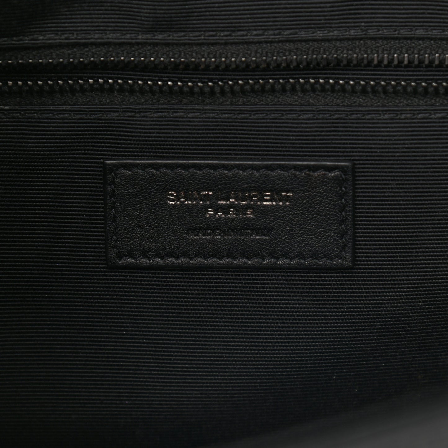 Calfskin Crocodile Embossed Monogram Large Satchel Black