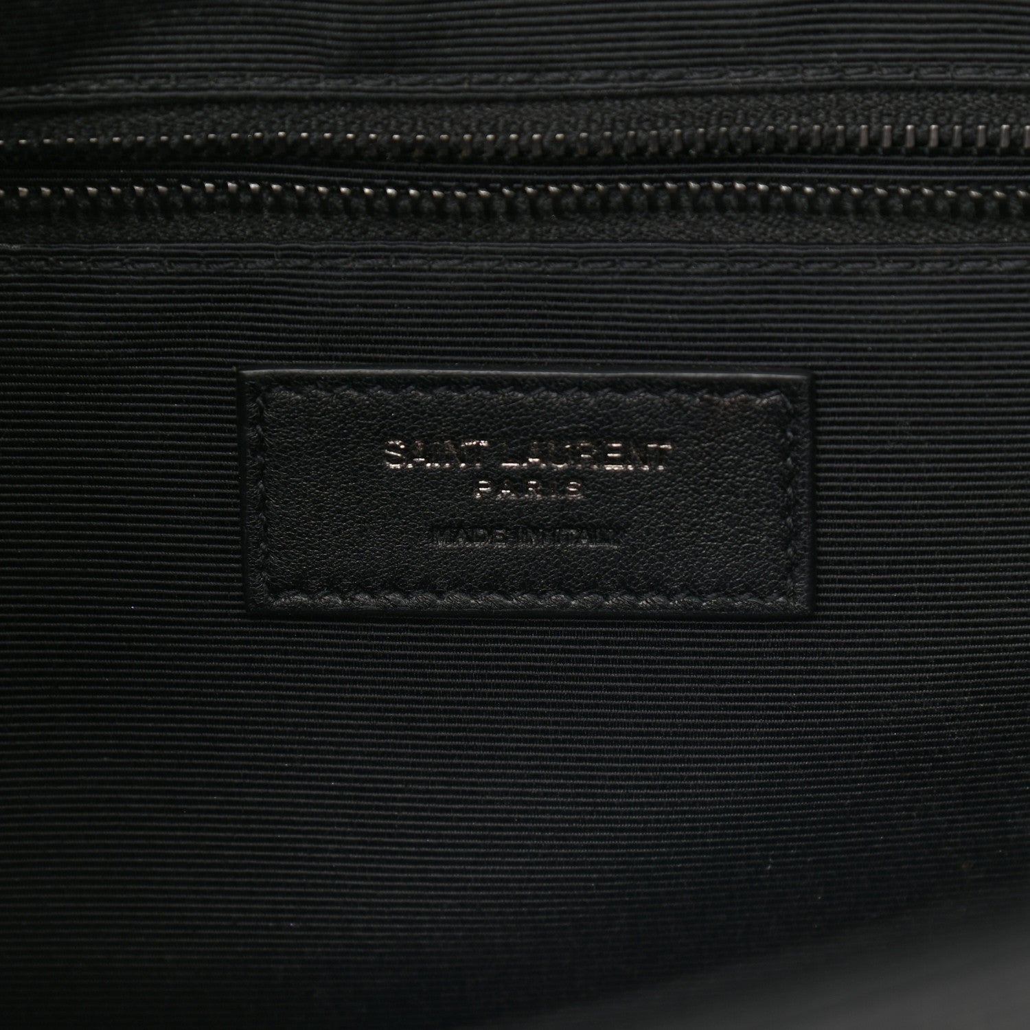 Saint Laurent Calfskin Crocodile Embossed Monogram Large Satchel Black 6 of 15