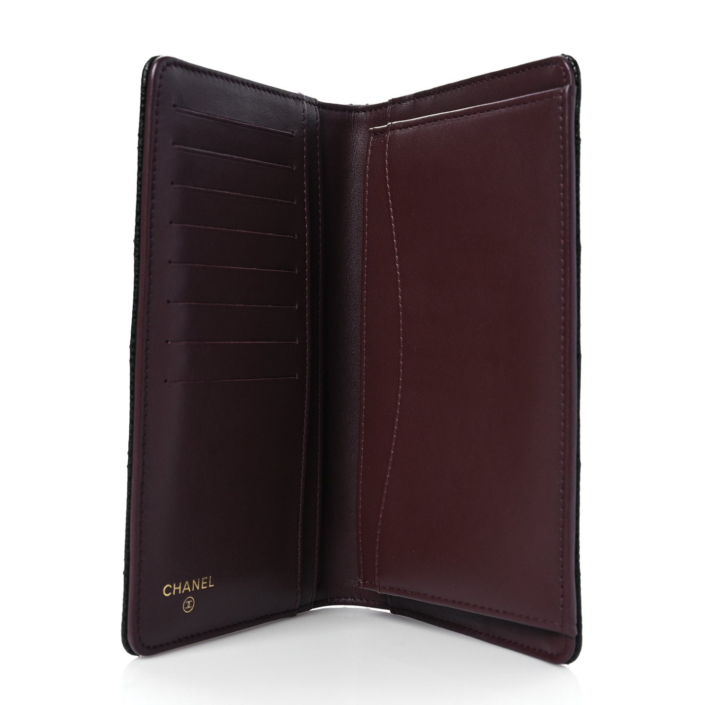 Caviar Quilted Yen Wallet Black