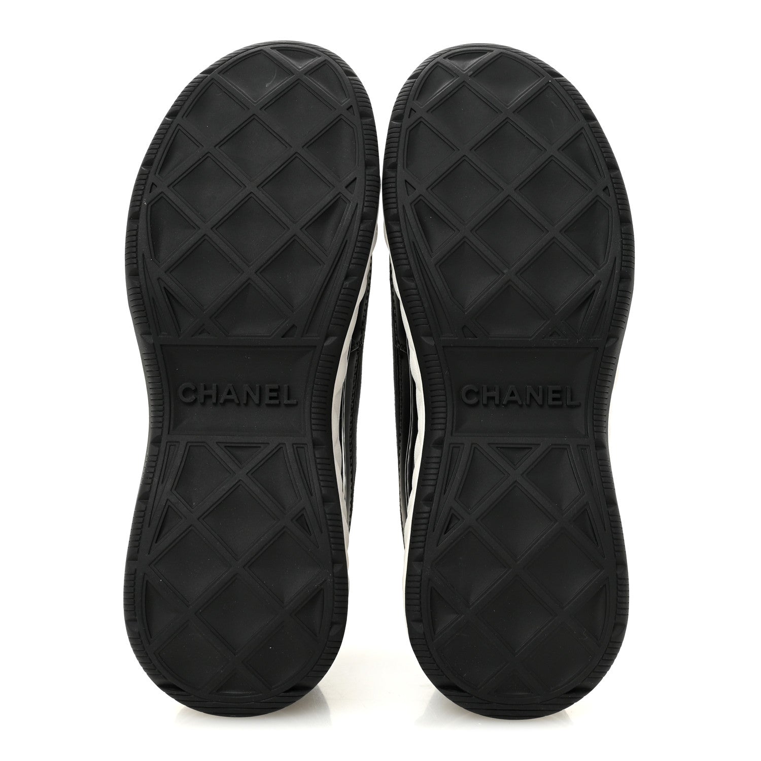 Chanel Velvet Calfskin Mixed Fibers CC Sneakers 37.5 Black 6 of 10