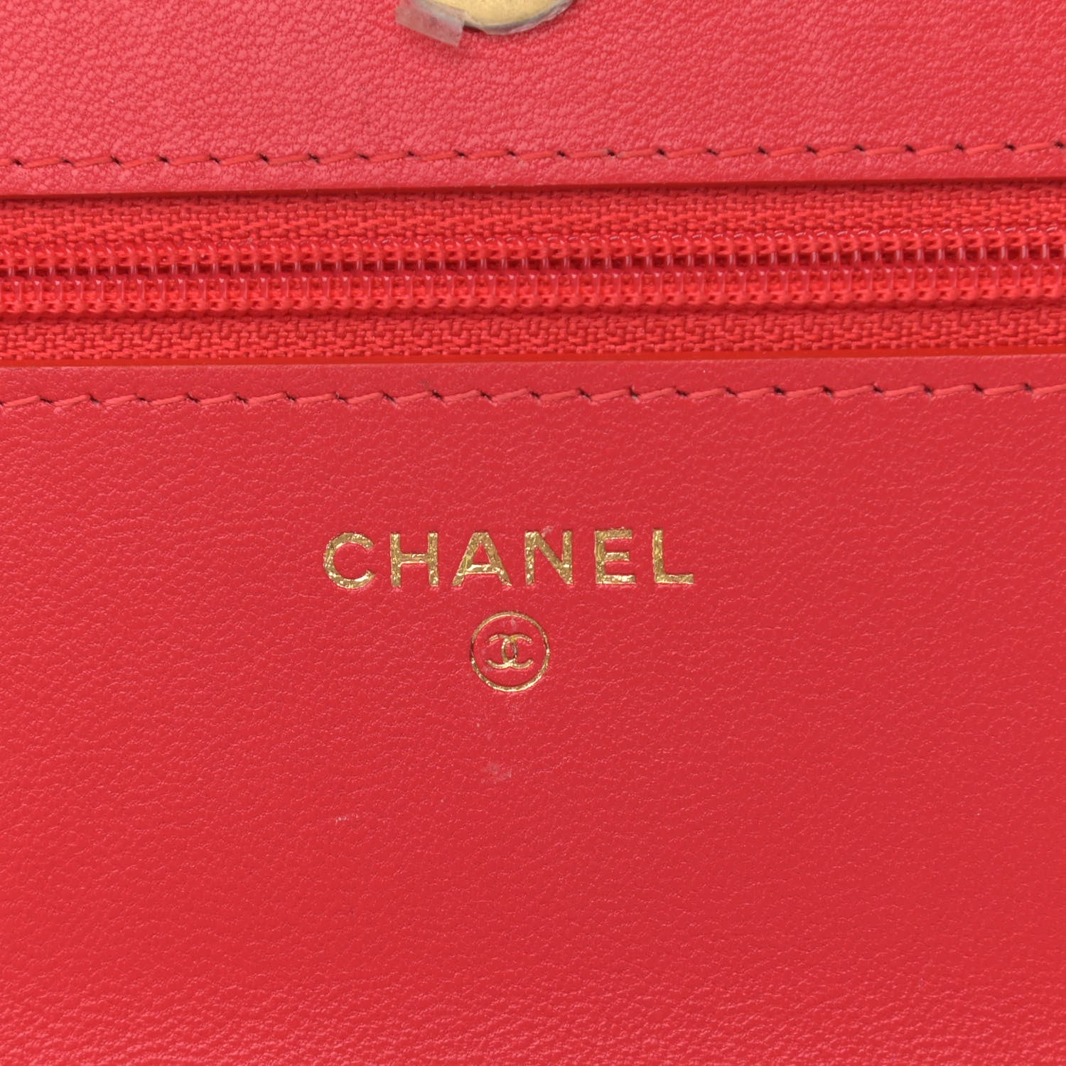 Chanel Goatskin Quilted Chanel 19 Wallet On Chain WOC Red 6 of 15