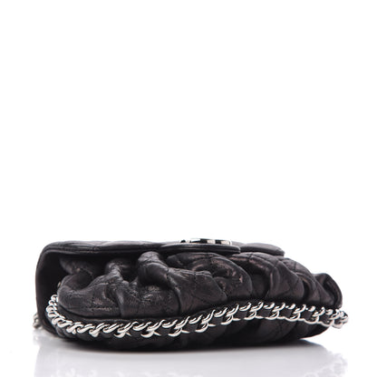 Chanel Metallic Washed Lambskin Quilted Mini Chain Around Flap Black 4 of 10