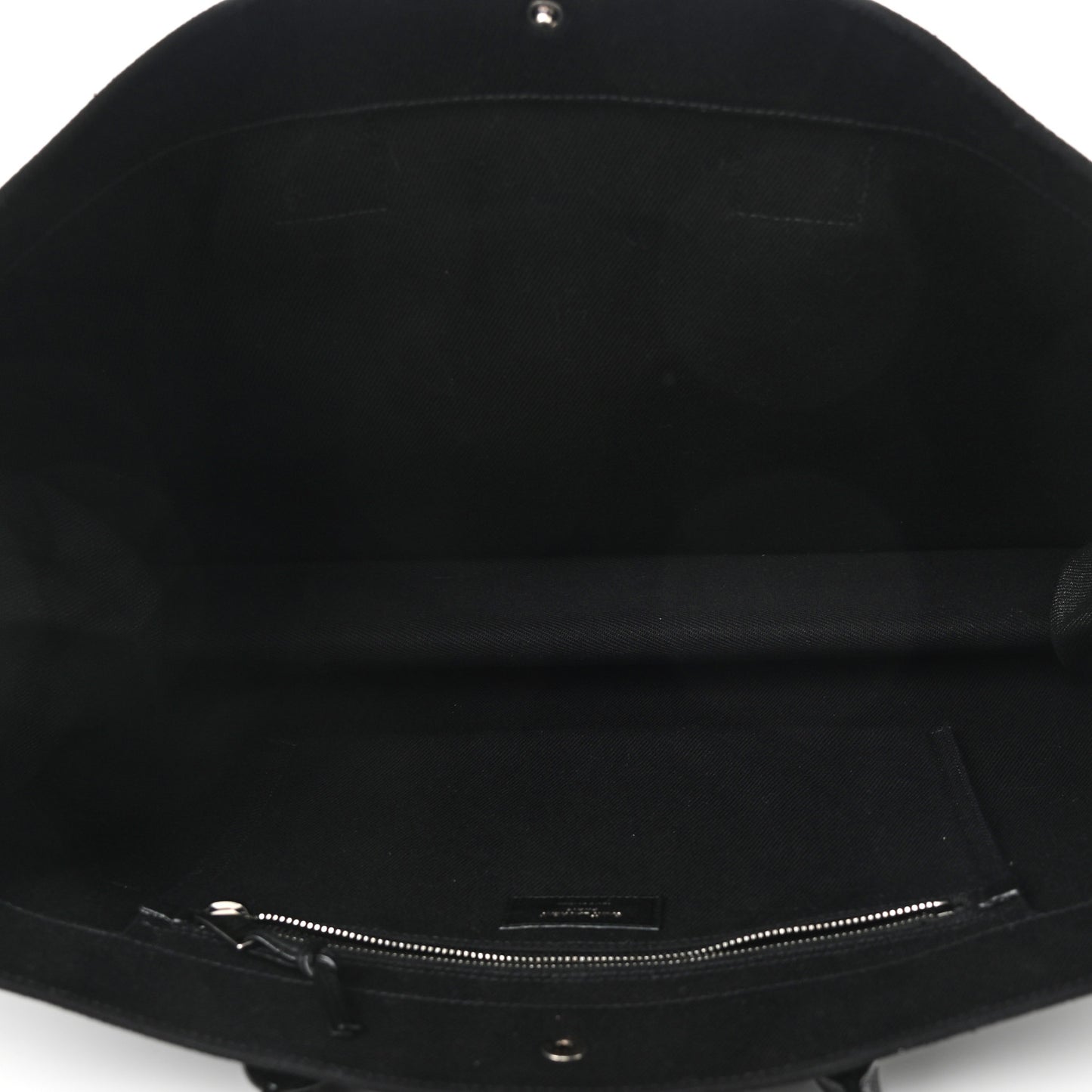Linen Calfskin Rive Gauche Tote Black