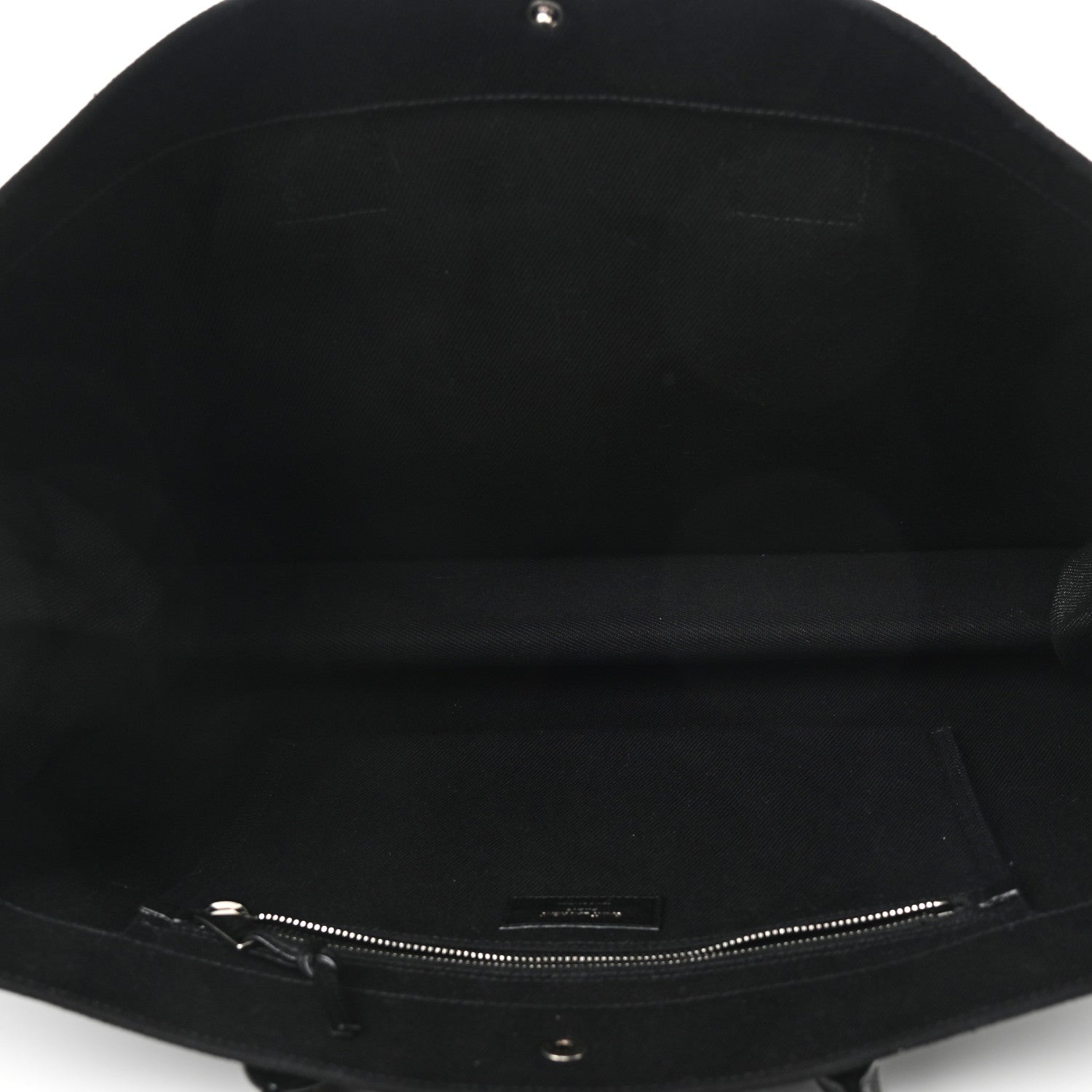 Saint Laurent Linen Calfskin Rive Gauche Tote Black 5 of 9