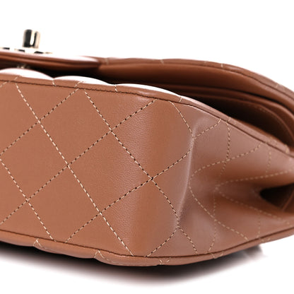 Chanel Lambskin Quilted Small Double Flap Brown 9 of 10