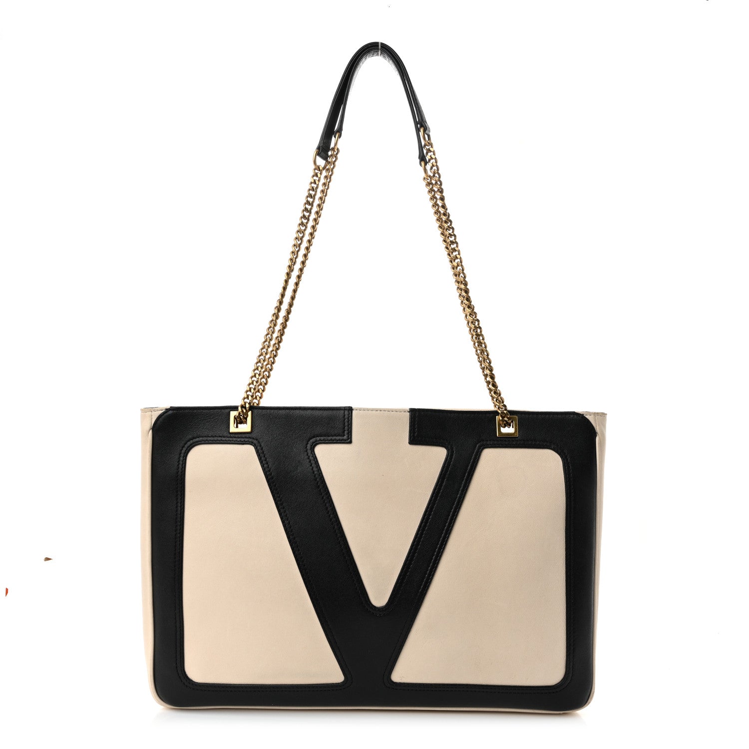 Valentino Garavani Nappa Medium Viva Superstar Shopping Tote Butter Black 1 of 12
