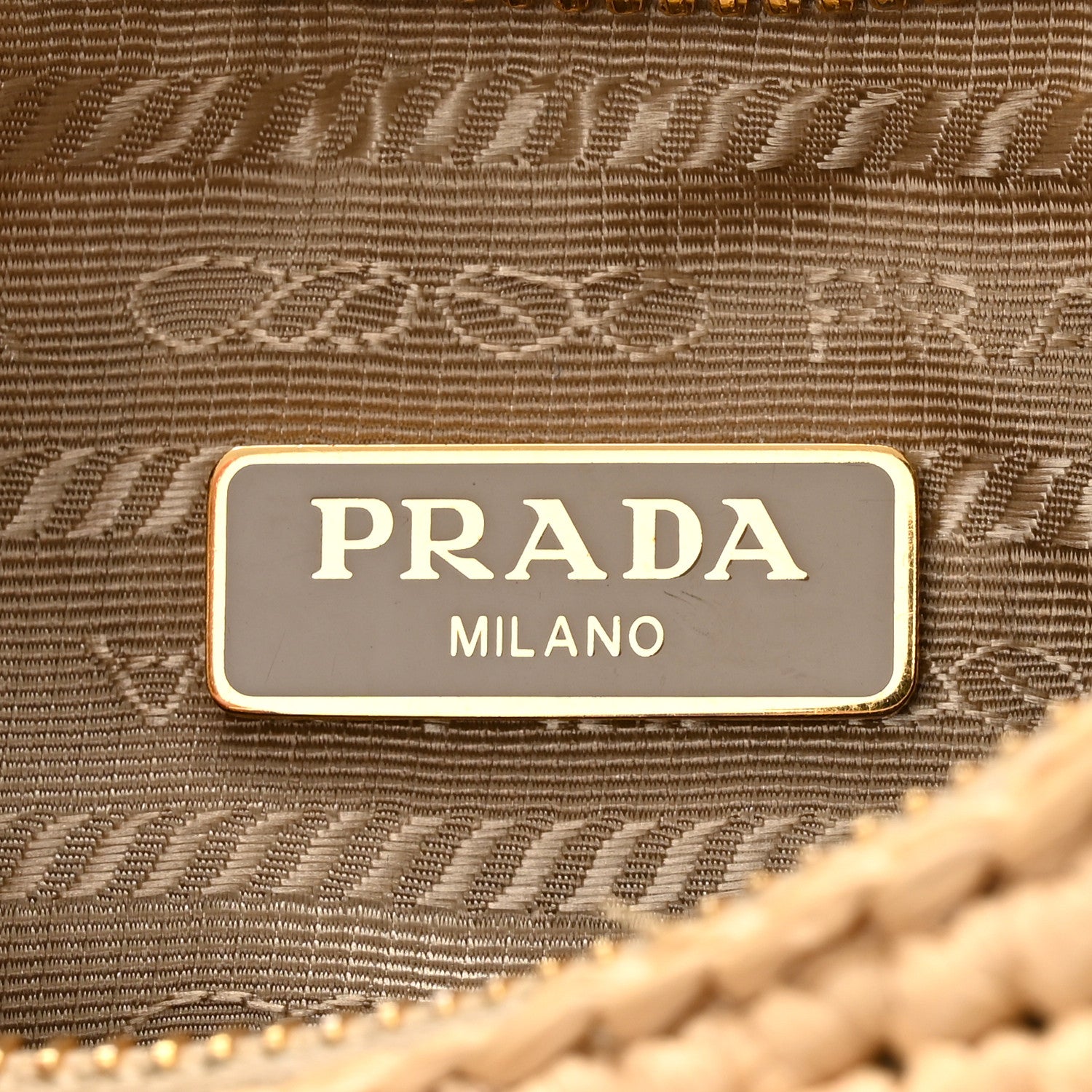 Prada Yarn Raffia Effect Crochet Re-Edition 2005 Shoulder Bag Naturale 6 of 12