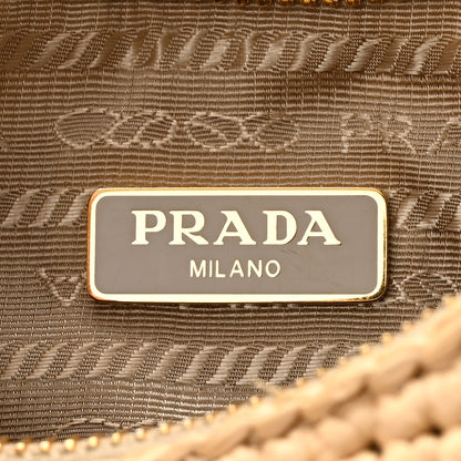 Prada Yarn Raffia Effect Crochet Re-Edition 2005 Shoulder Bag Naturale 6 of 12