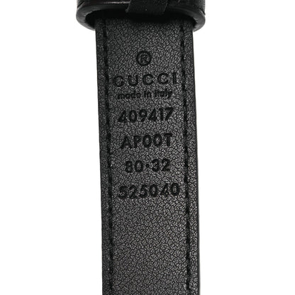 Gucci Calfskin Double G 20mm Belt 80 32 Black 3 of 7