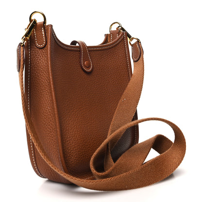 Hermes Taurillon Clemence Evelyne TPM Gold 3 of 10