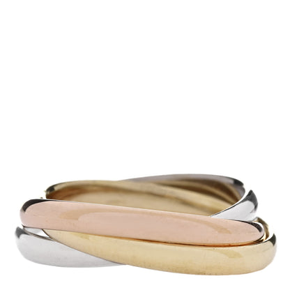 Cartier 18K Pink Yellow White Gold Small Trinity Ring 54 7 3 of 5