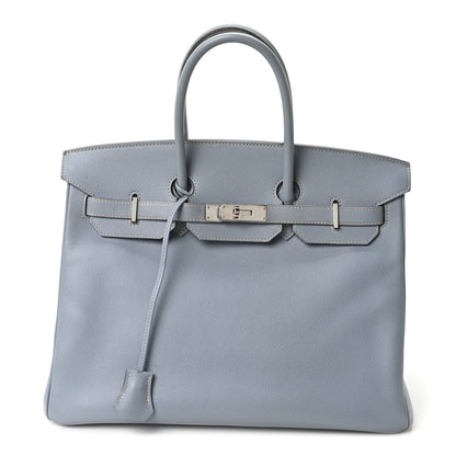 Hermes Epsom Birkin 35 Bleu Lin 1 of 9