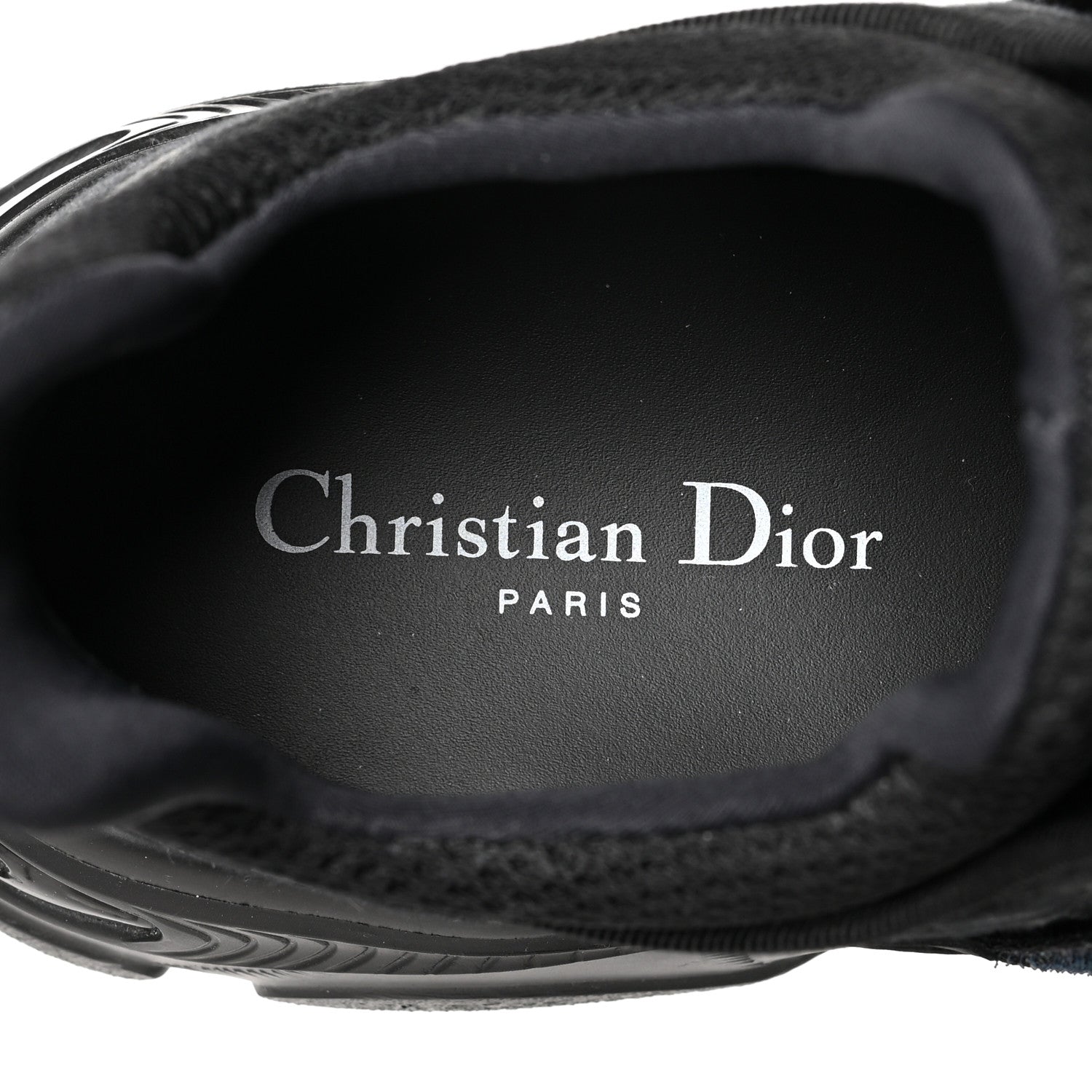 Christian Dior Shiny Oblique Technical Fabric Nylon Womens D-Wander Sneakers 40 Black 7 of 9