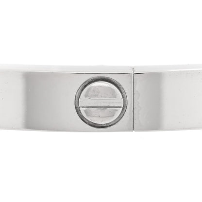 Cartier 18K White Gold 6 Diamond Small LOVE Bracelet 16 5 of 7
