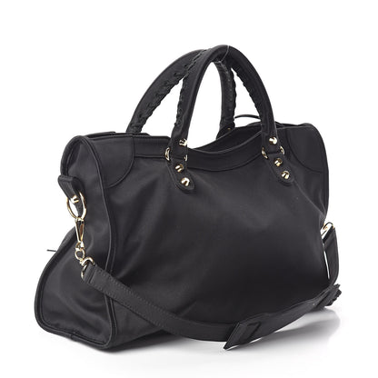 Balenciaga Satin Classic Gold Hardware City Black 3 of 9