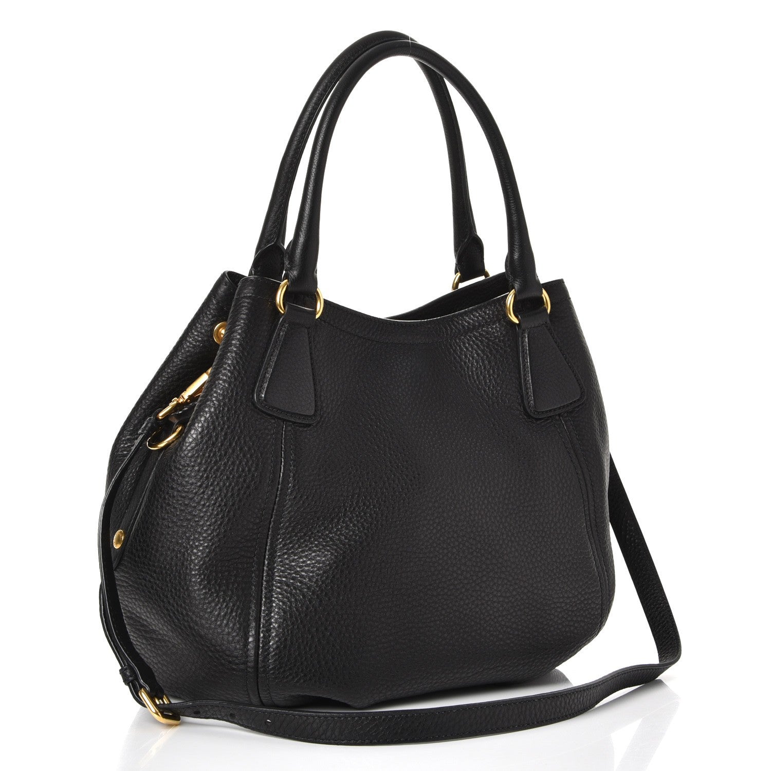 Prada Vitello Daino Tote Nero Black 4 of 10