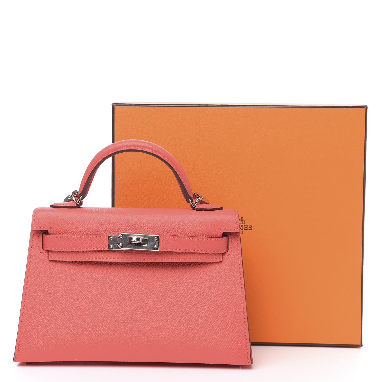 Hermes Epsom Mini Kelly Sellier 20 Rose Jaipur Rouge Vif 10 of 10