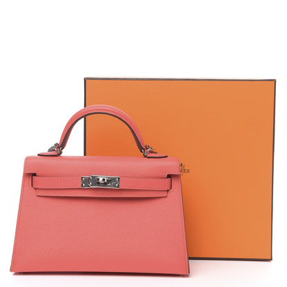 Hermes Epsom Mini Kelly Sellier 20 Rose Jaipur Rouge Vif 10 of 10
