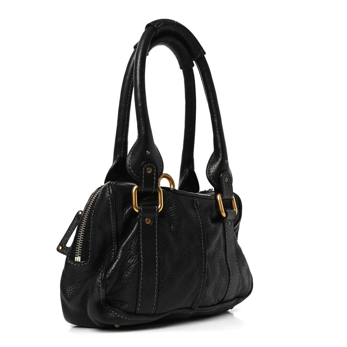 Calfskin Paddington Small Shoulder Bag Black