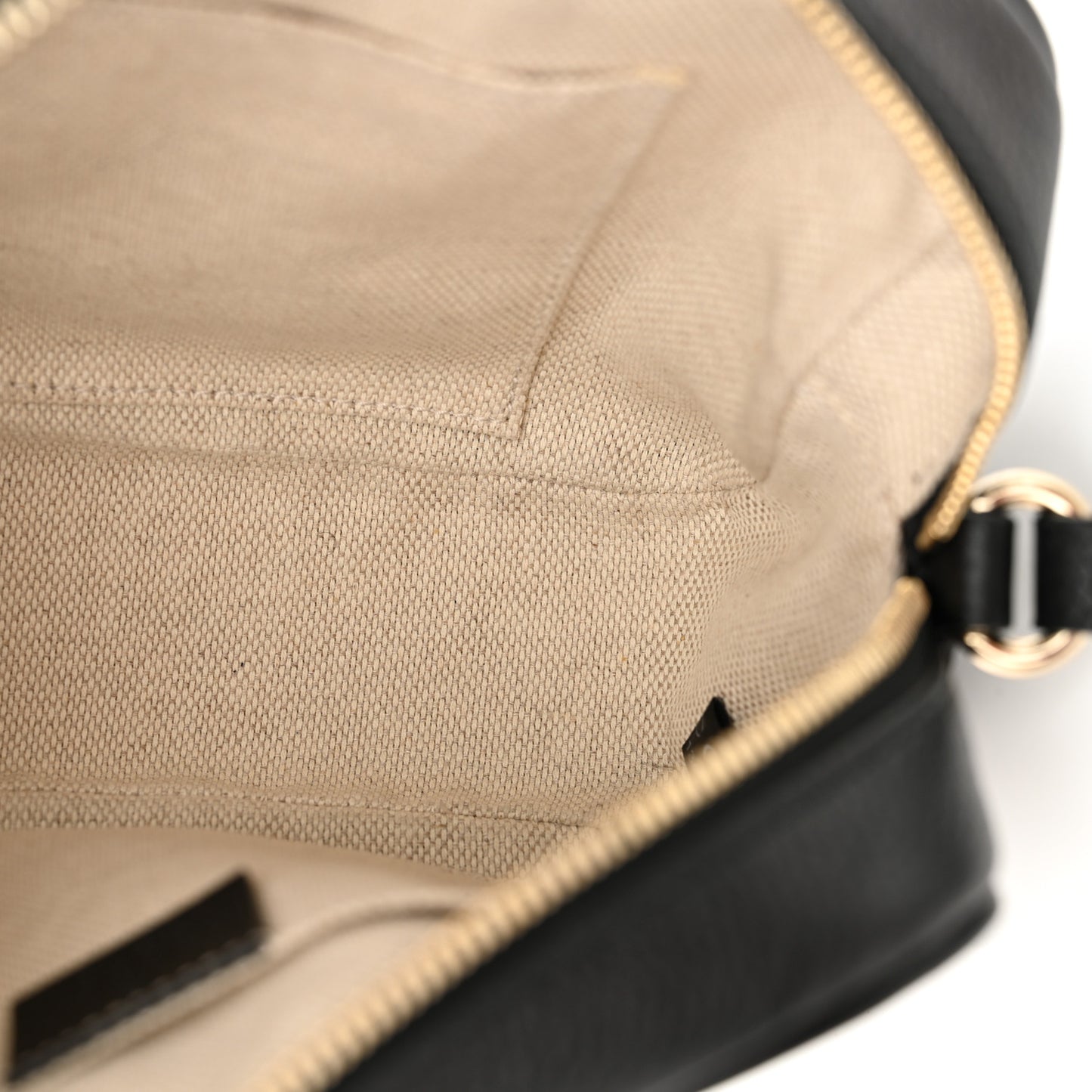 Pebbled Calfskin Small Soho Disco Bag Black